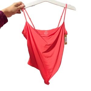 SKIMS Size XL fits everybody Cami bodysuit top thong nectarine NWT